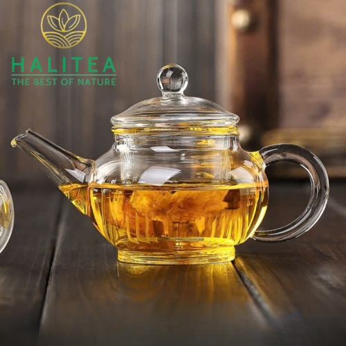 Ấm Thủy Tinh Pha Trà Hoa Cao Cấp 250ml