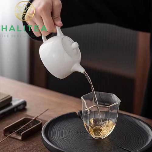 Ấm Trà Tỉnh Lan Sứ Bạch Định Cao Cấp 210ml
