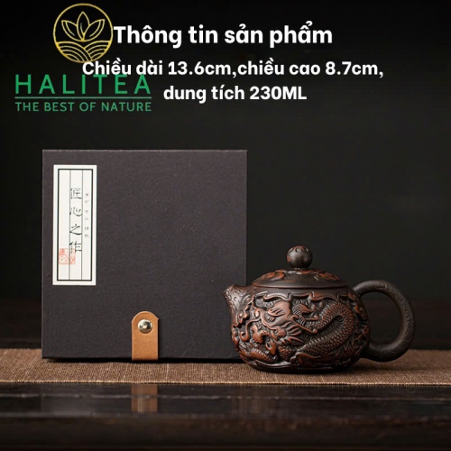 Ấm Tử Đào Kiến Thuỷ Tây Thi Long Phụng 225ml