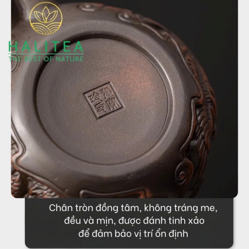 Ấm Tử Đào Kiến Thuỷ Tây Thi Long Phụng 225ml