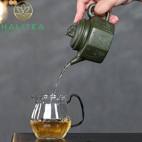Ấm Tử Sa Bát Phương Long Tôn Lục Nê 240ml