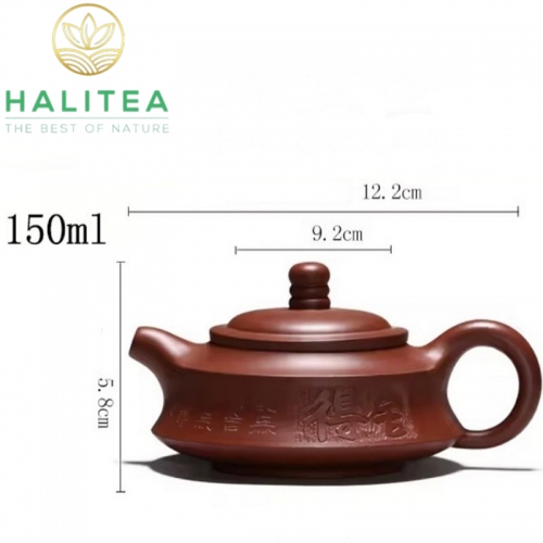 Ấm Tử Sa Đại Hồng Bào Độc Ẩm, Lọc Tổ Ong 150ml