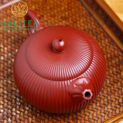 Ấm Tử Sa Dáng Tây Thi Cúc Lôi Đại Hồng Bào, Có Chứng Thư 200ml MS100