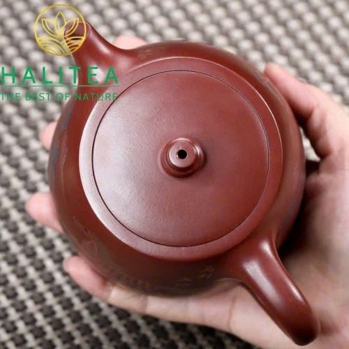 Ấm Tử Sa Hán Đạc Huyết Long Sa Mã Đáo Thành Công 450ml