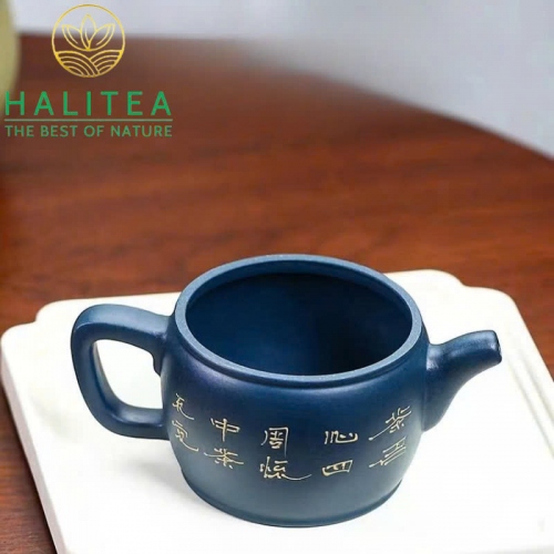 Ấm Tử Sa Hán Ngoã Hoa Mộc Lan Thiên Thanh Nê 180ml