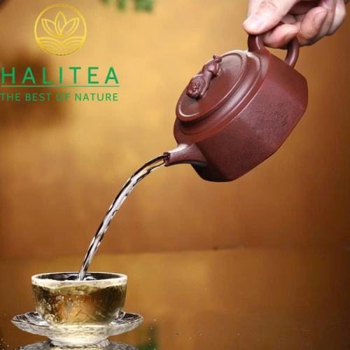 Ấm Tử Sa Lãng Hoa Sư Vương 320ml – Huyết Long Sa Trần Phủ Thủ Công