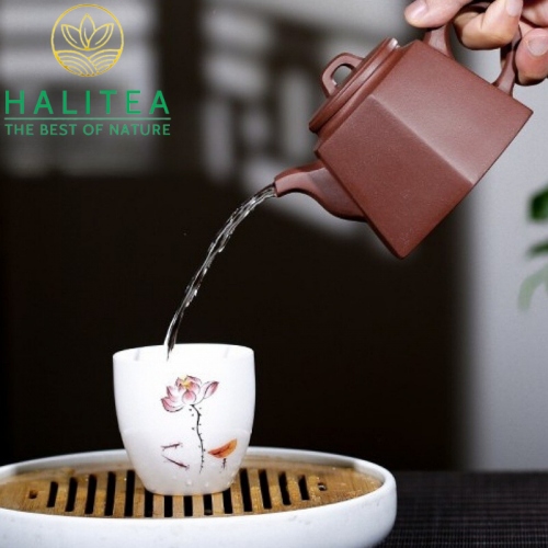Ấm Tử Sa Lục Phương Có Chứng Thư 250ml MS04