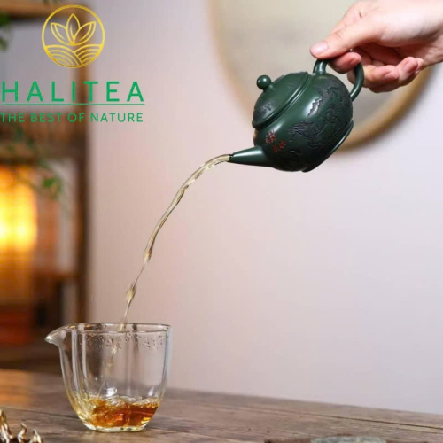 Ấm Tử Sa Thuỷ Bình Mã Đáo Thành Công 200ml – Nguyên Khoáng Lục Nê Nghi Hưng