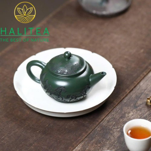 Ấm Tử Sa Thuỷ Bình Mã Đáo Thành Công 200ml – Nguyên Khoáng Lục Nê Nghi Hưng