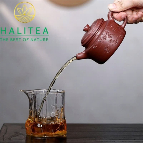Ấm Tử Sa Mai Hoa Đức Chung Huyết Long Sa 200ml