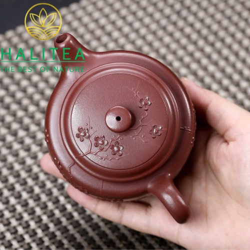 Ấm Tử Sa Mai Hoa Đức Chung Huyết Long Sa 200ml
