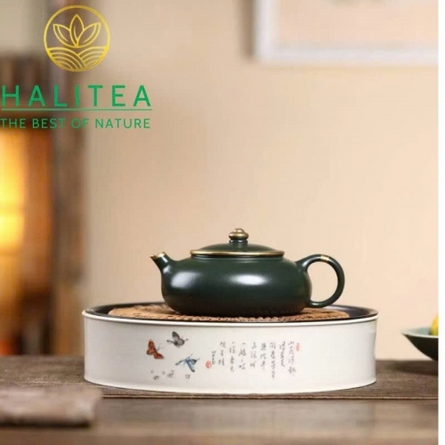 Ấm Tử Sa Hàn Giang Miêu Kim Lục Nê 170ml
