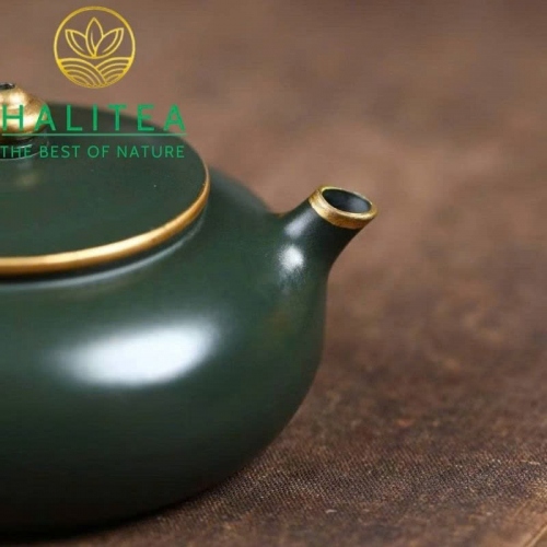 Ấm Tử Sa Hàn Giang Miêu Kim Lục Nê 170ml