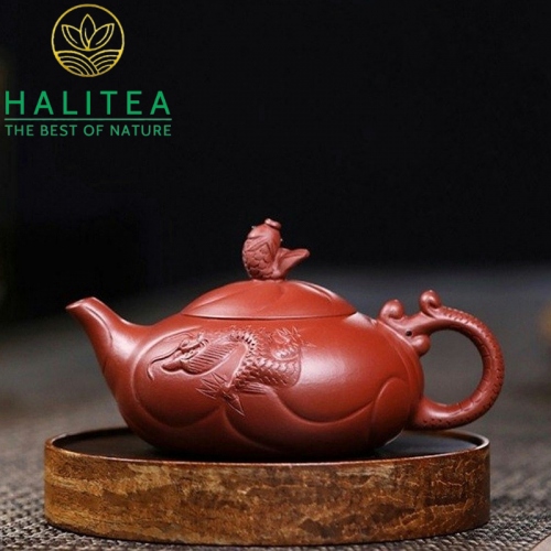 Ấm Tử Sa Ngư Hóa Long Đại Hồng Bào 300ml