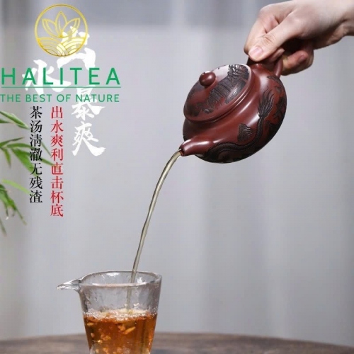Ấm Tử Sa Phỏng Cổ Long Hành Thiên Hạ Tử Nê 325ml