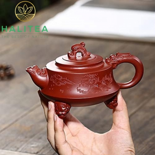 Ấm Tử Sa Tam Túc Long Tôn Đại Hồng Bào 300ml