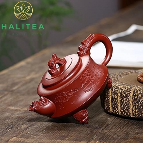 Ấm Tử Sa Tam Túc Long Tôn Đại Hồng Bào 300ml