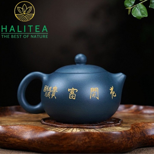 Ấm Tử Sa Tây Thi Lam Sa Hoa Mẫu Đơn 250ml