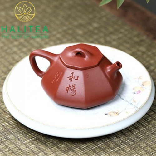 Ấm Tử Sa Thạch Biều Bát Phương Đại Hồng Bào 160ml