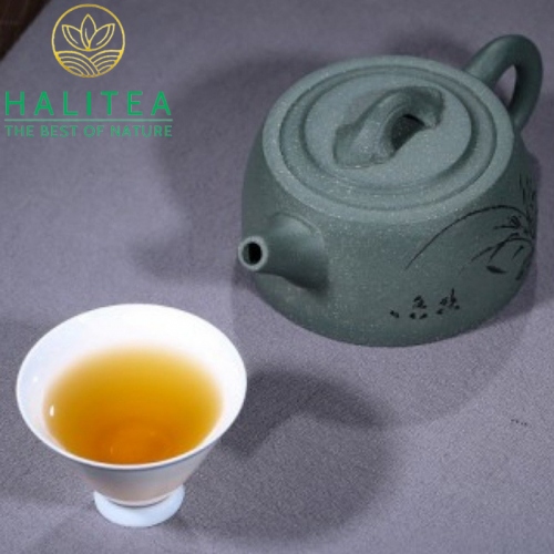 Ấm Tử Sa Trụ Sở Lục Nê Có Giấy 210ml MS430