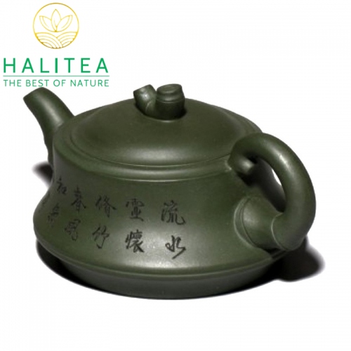 Ấm Tử Sa Trúc Đoạn Lục Nê Có Giấy Chứng Thư 240ml