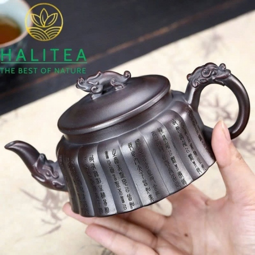 Ấm Tử Sa Tường Long Cổ Đồng Nê 320ml