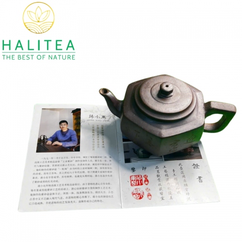 Ấm Tử Sa Tuyết Hoa Lục Phương 240ml