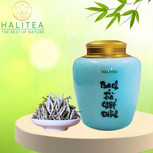Bạch Trà Chốt Đỉnh Hũ Sứ Hộp Cao Cấp 100gr