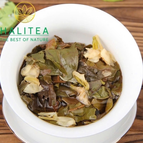 Bạch Trà Hoa Nhài Vân Nam Ép Bánh (Jasmine White Tea Cake) - Viên 6g