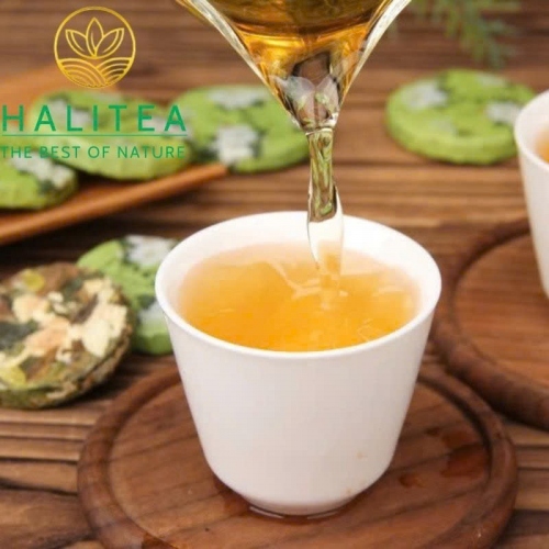 Bạch Trà Hoa Nhài Vân Nam Ép Bánh (Jasmine White Tea Cake) - Viên 6g