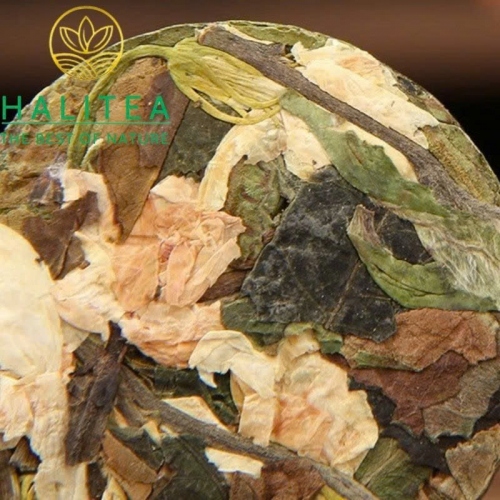 Bạch Trà Hoa Nhài Vân Nam Ép Bánh (Jasmine White Tea Cake) - Viên 6g