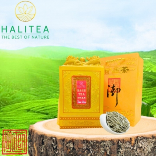Bạch Trà Shan Trăm Năm HALITEA Di Sản Hộp Ấn Vàng Cao Cấp