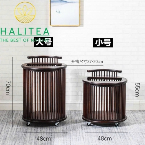 Bàn Trà Di Động Gỗ Tròn Có Bánh Xe – Tủ Trà Pha Nước Tiện Lợi Cao Cấp
