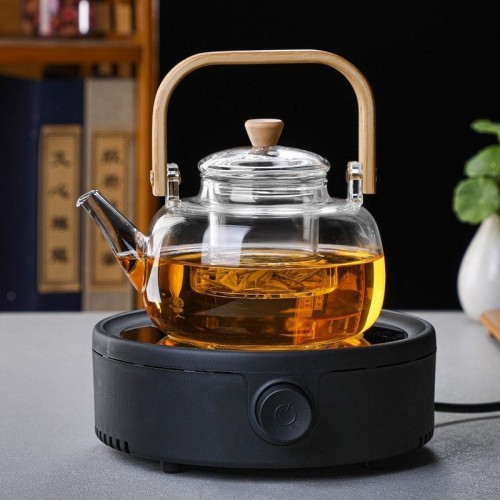 Bếp Điện Hồng Ngoại Nấu Nước Pha Trà Màu Đen Công Suốt 800W