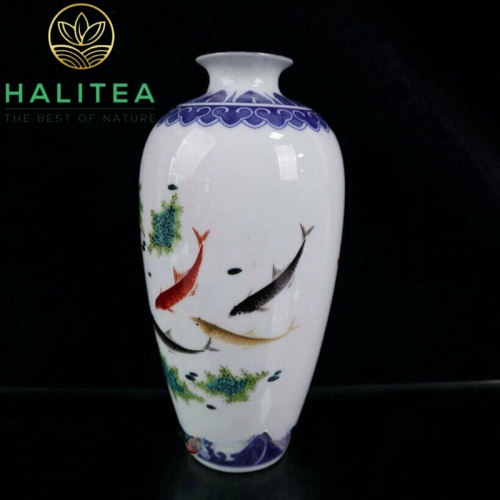 Bình Hoa Gốm Sứ Phong Thuỷ Cao Cấp KT27X12CM