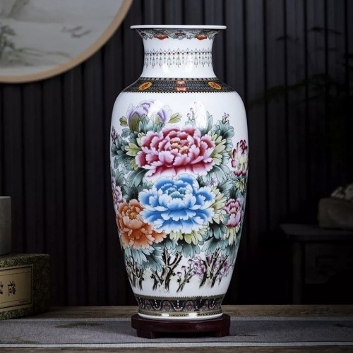 Bình Hoa Gốm Sứ Phong Thuỷ Cao Cấp KT36X16CM