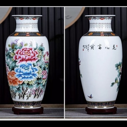 Bình Hoa Gốm Sứ Phong Thuỷ Cao Cấp KT36X16CM