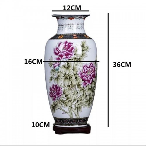 Bình Hoa Gốm Sứ Phong Thuỷ Cao Cấp KT36X16CM