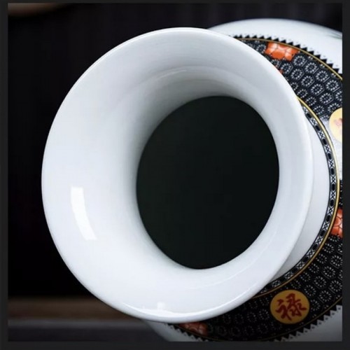 Bình Hoa Gốm Sứ Phong Thuỷ Cao Cấp KT36X16CM