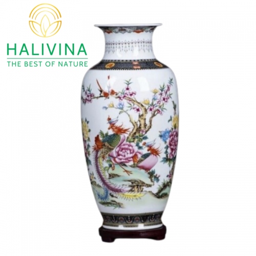 Bình Hoa Gốm Sứ Phong Thuỷ Cao Cấp KT36X16CM