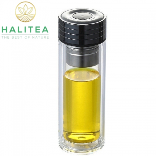 Bình Pha Trà 2 Lớp Bộ Lọc Nhấn Nút Tiện Lợi Độc Đáo 400ml