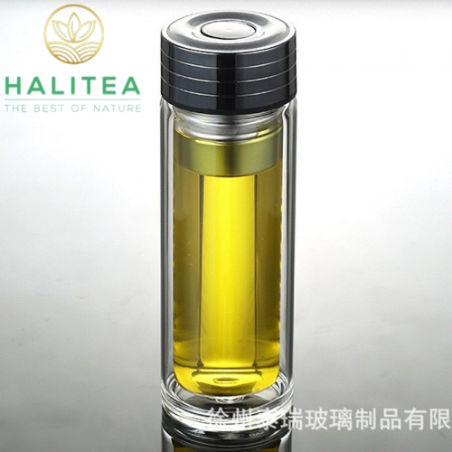 Bình Pha Trà 2 Lớp Bộ Lọc Nhấn Nút Tiện Lợi Độc Đáo 400ml