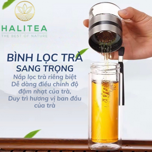 Bình Pha Trà Thuỷ Tinh 2 Lớp 
