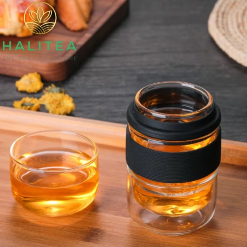 Bình Pha Trà Thủy Tinh Du Lịch Tiên Lợi