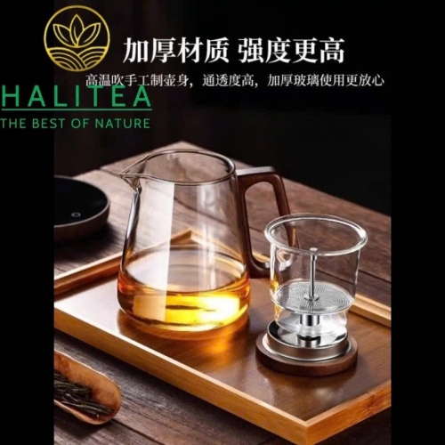 Bình Pha Trà Thủy Tinh Nút Bấm Tách Trà 800ml – Bình Pha Trà Thông Minh