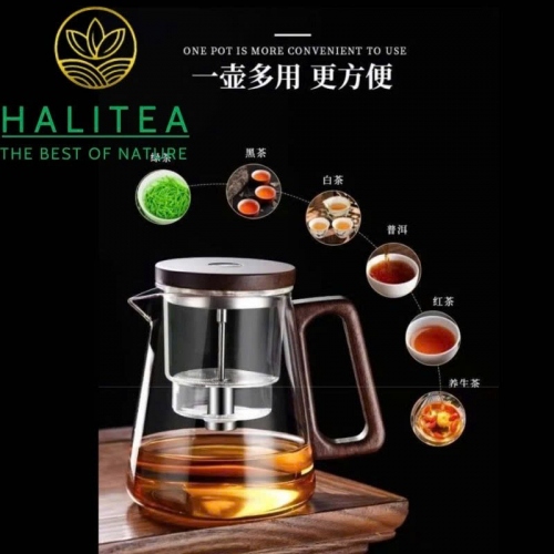 Bình Pha Trà Thủy Tinh Nút Bấm Tách Trà 800ml – Bình Pha Trà Thông Minh