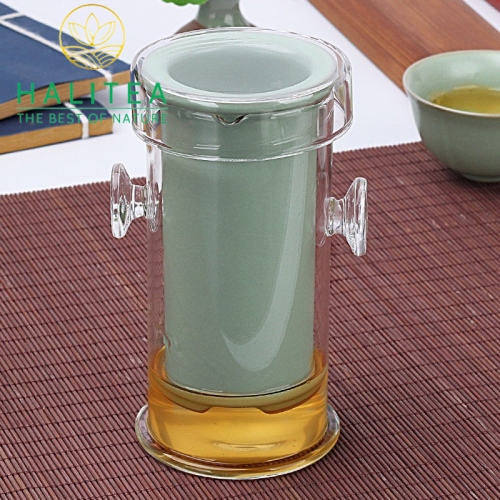 Bình Thủy Tinh Pha Trà Lõi Sứ Cao Cấp 240ml