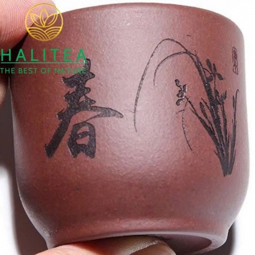 Bộ 4 Chén Trà Tử Sa - Xuân Hạ Thu Đông 50ml – Hộp Quà Cao Cấp