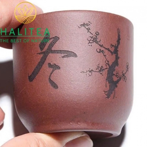 Bộ 4 Chén Trà Tử Sa - Xuân Hạ Thu Đông 50ml – Hộp Quà Cao Cấp