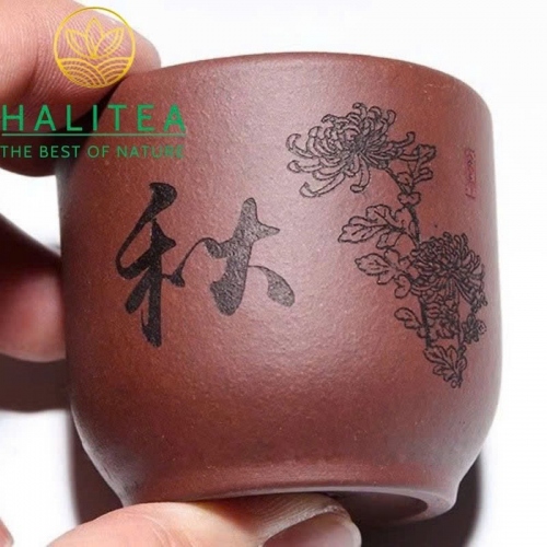 Bộ 4 Chén Trà Tử Sa - Xuân Hạ Thu Đông 50ml – Hộp Quà Cao Cấp